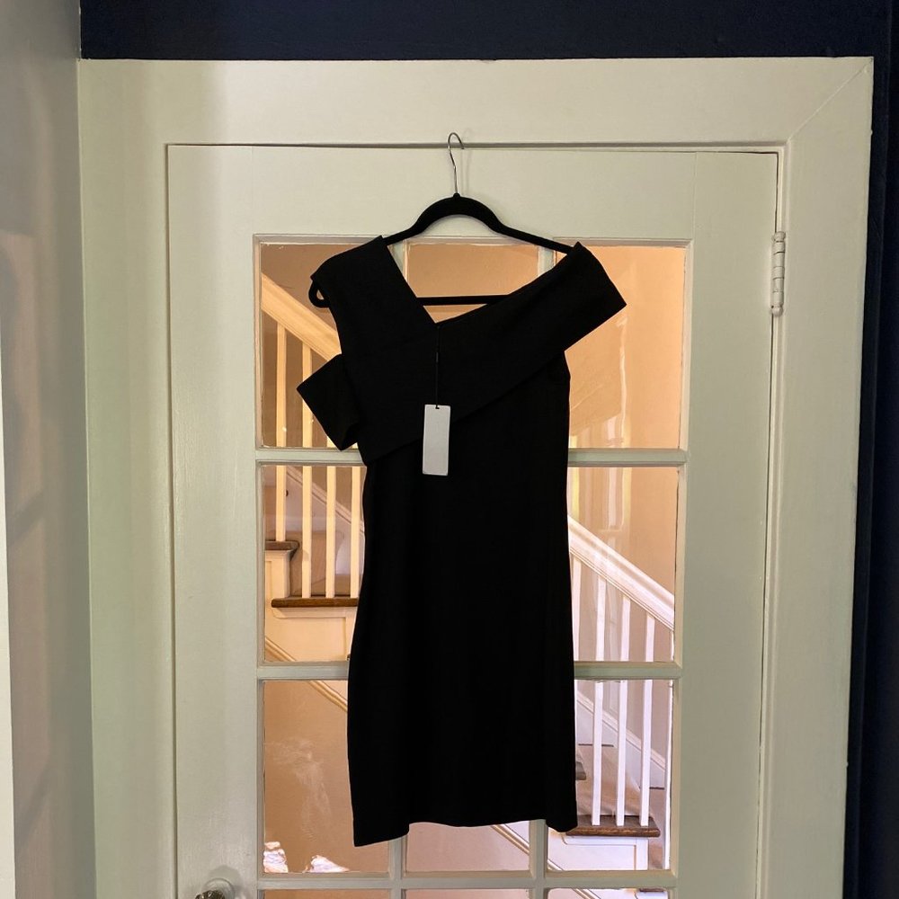NWT: Helmut Lange Black Mini Dress, Size 2